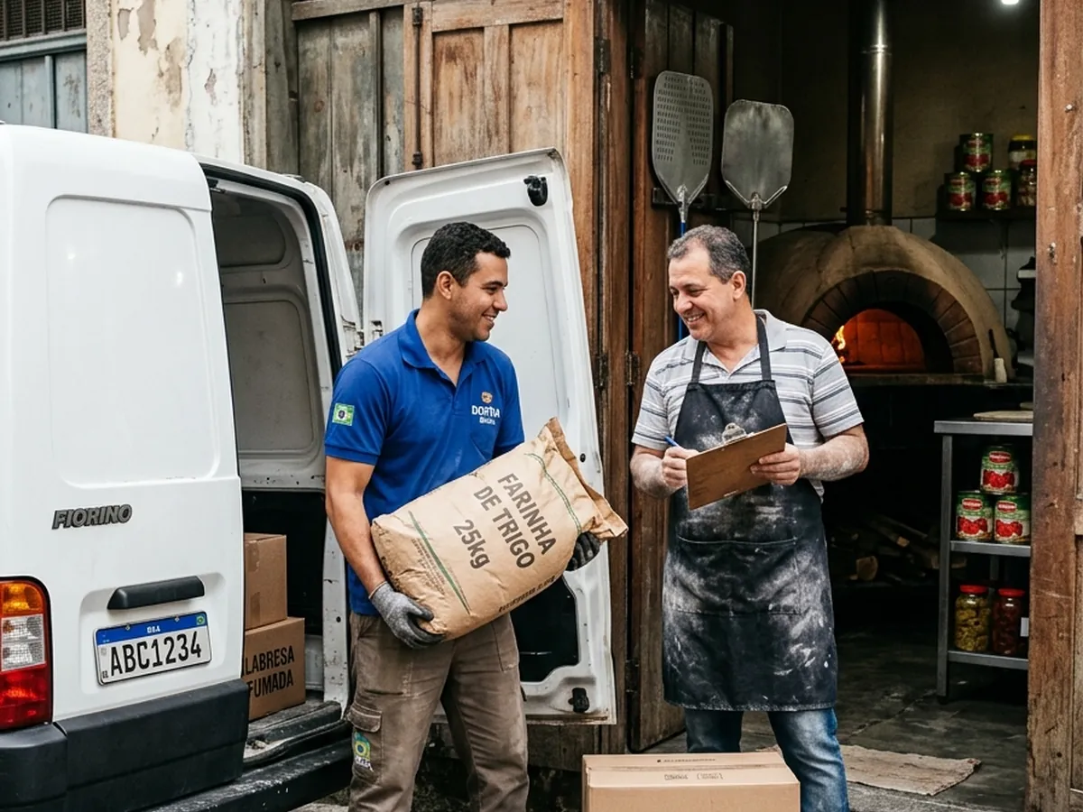 Pizza pronta feita com ingredientes distribuídos pela C&M, representante oficial MegaG